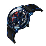 Spinning Wheel Quartz Watch Type A (Leather Strap)