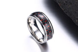 Red accents carbon fiber & Stainless steel ring