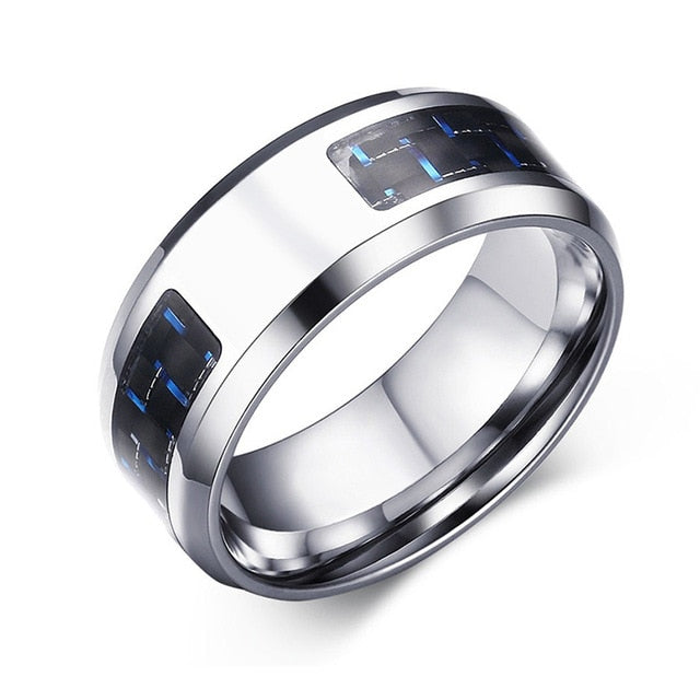 Customizable Carbon Fiber & Stainless Steel Ring