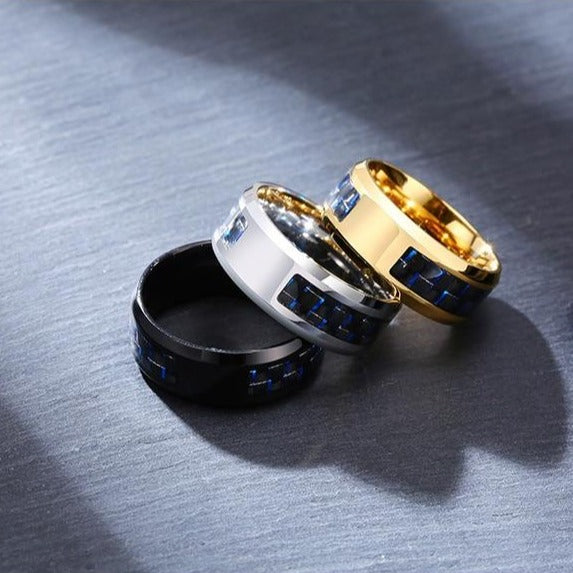 Customizable Carbon Fiber & Stainless Steel Ring