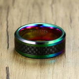 Multi-Color Tungsten Steel & Carbon Fiber Ring