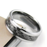 Black Carbon Fiber & Tungsten Steel ring
