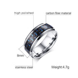 Red accents carbon fiber & Stainless steel ring