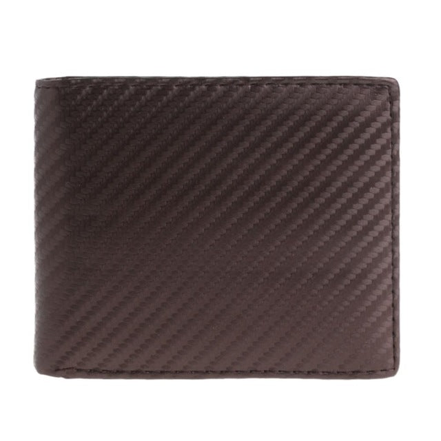 coffee Leather & Carbon fiber wallet