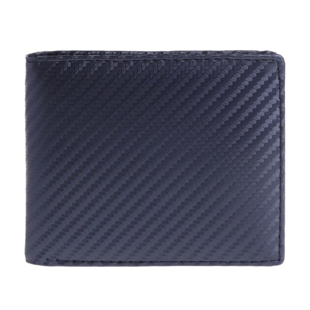 royal blue Leather & Carbon fiber wallet
