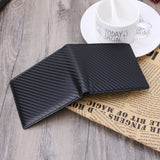 black Leather & Carbon fiber wallet